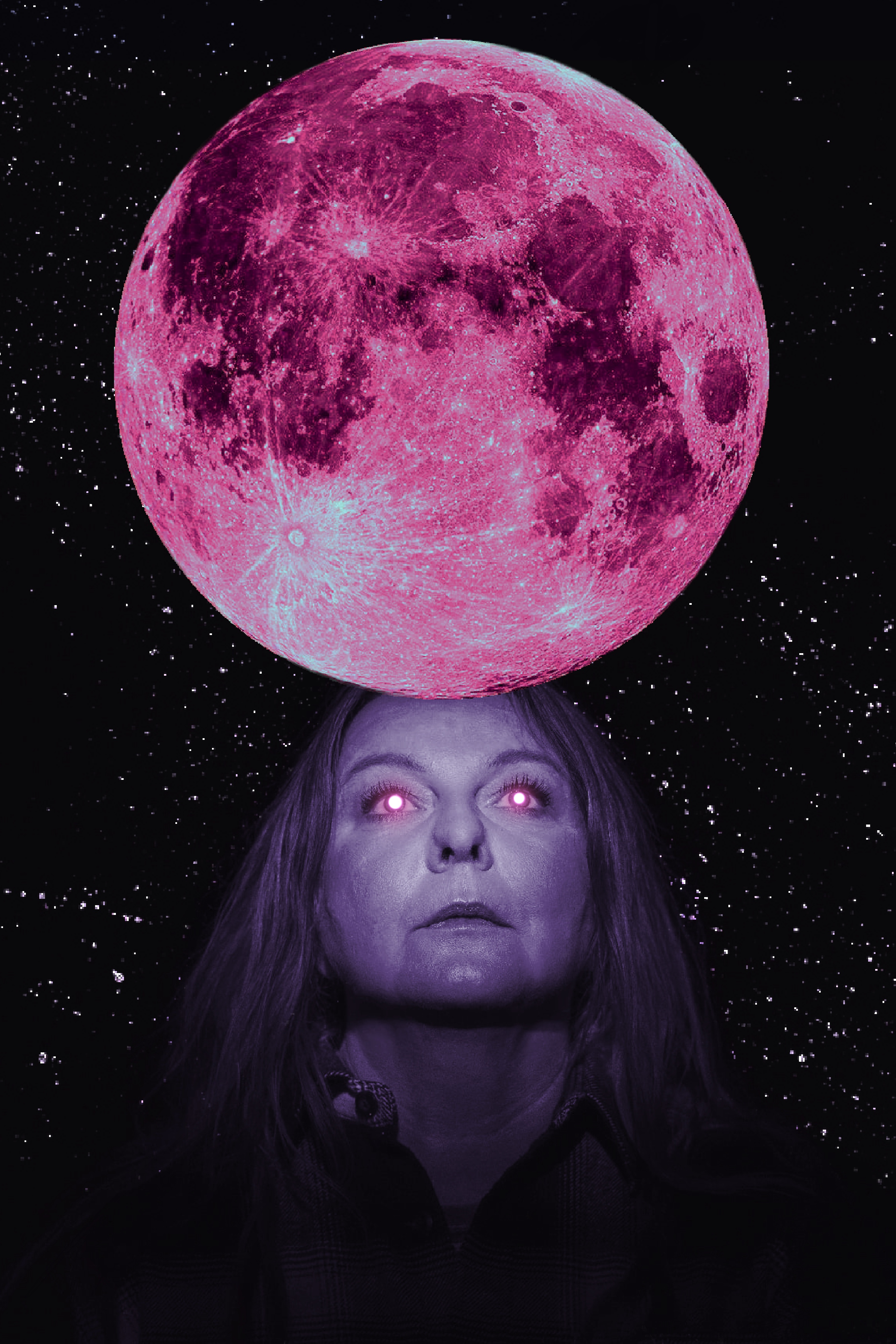 grafika przedstawiająca portret Mileny Lisieckiej 