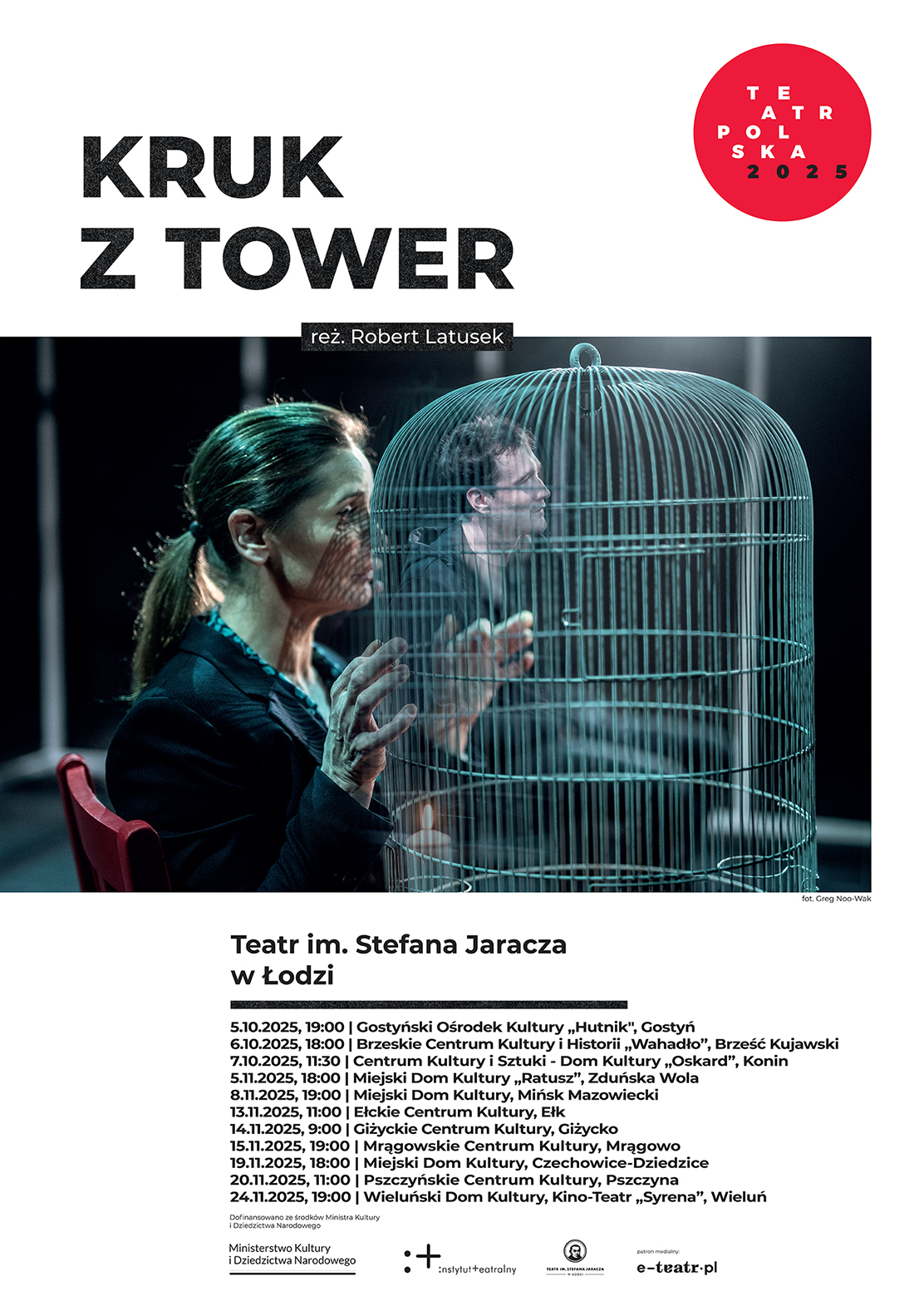 Infografika z pełną trasą objazdu Teatr Polska 