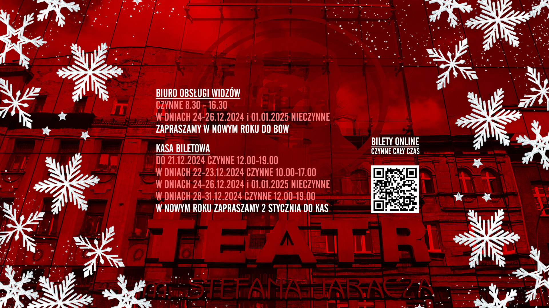 plansza przedstawia godziny pracy kasy i BOW