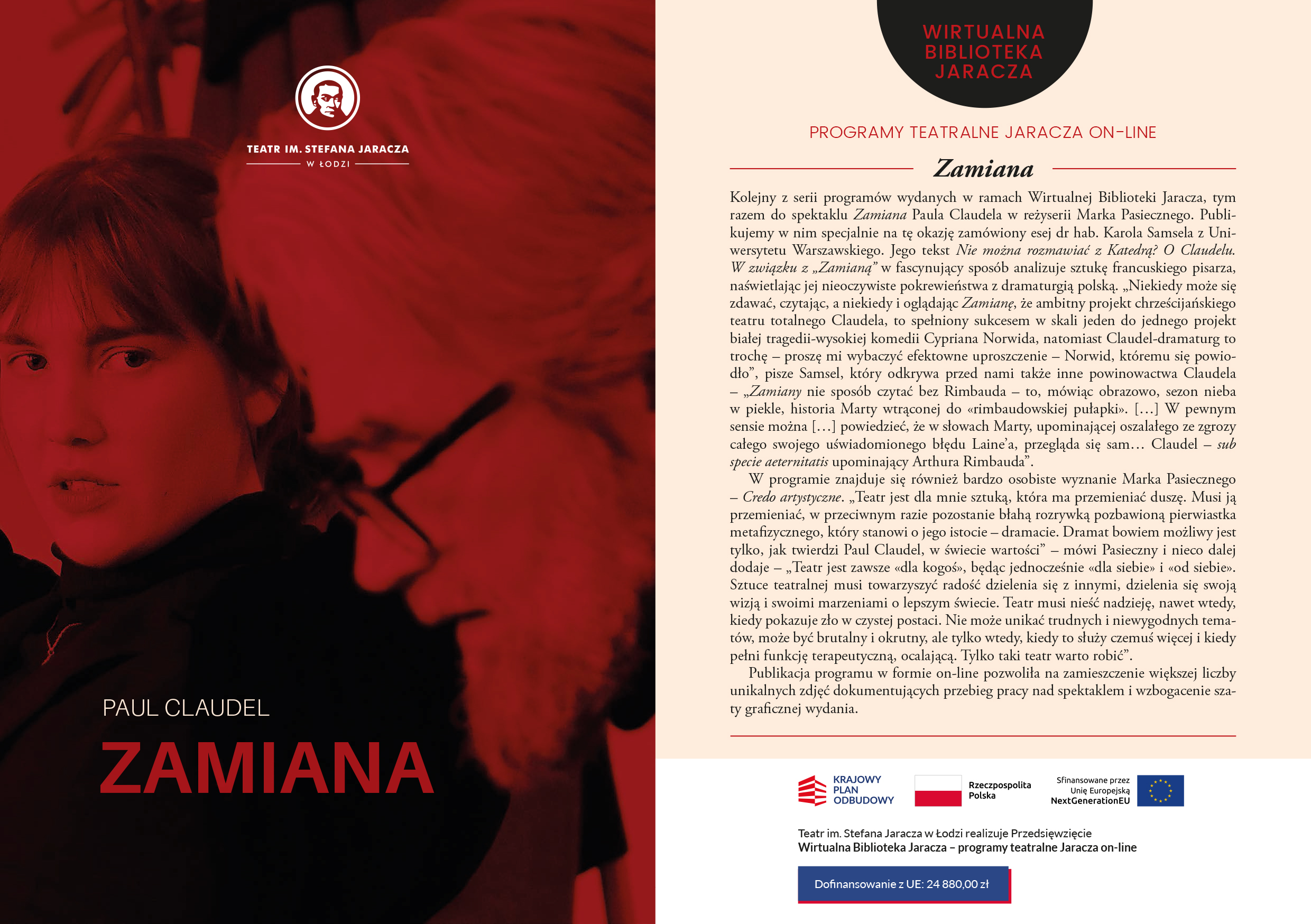 grafika informacyjna o programie on-line do przedstawienia Zamiana