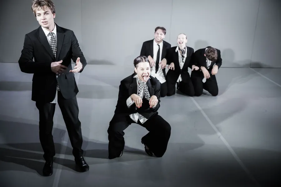 Wiktor Piechowski, Aleksandra Posielężna, z tyłu: Łukasz Stawowczyk, Maja Polka, Krystian Pesta, fot. Krzysztof Bieliński