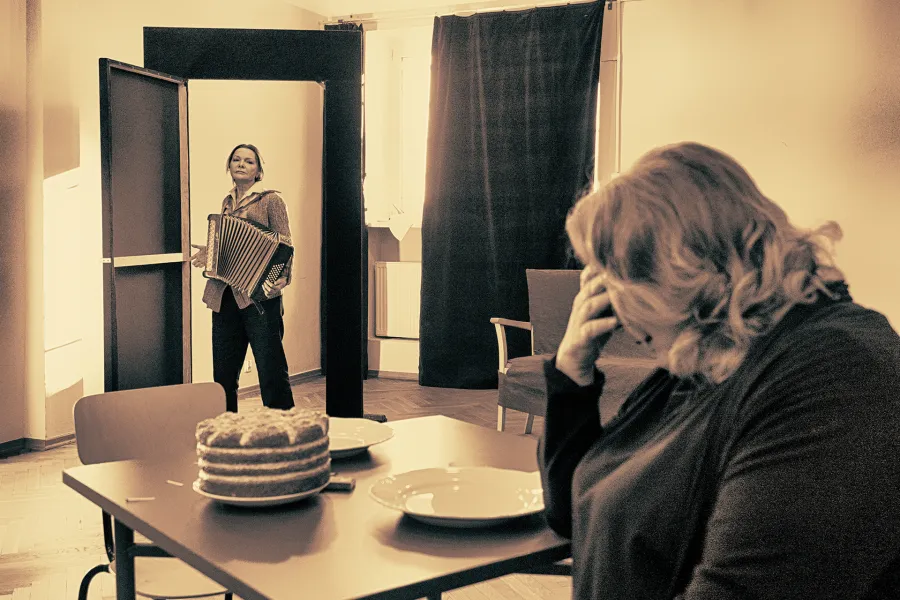 „Dzień Walentego” | Dorota Kiełkowicz, Milena Lisiecka | zdjęcie z próby | fot. Marcin Nowak