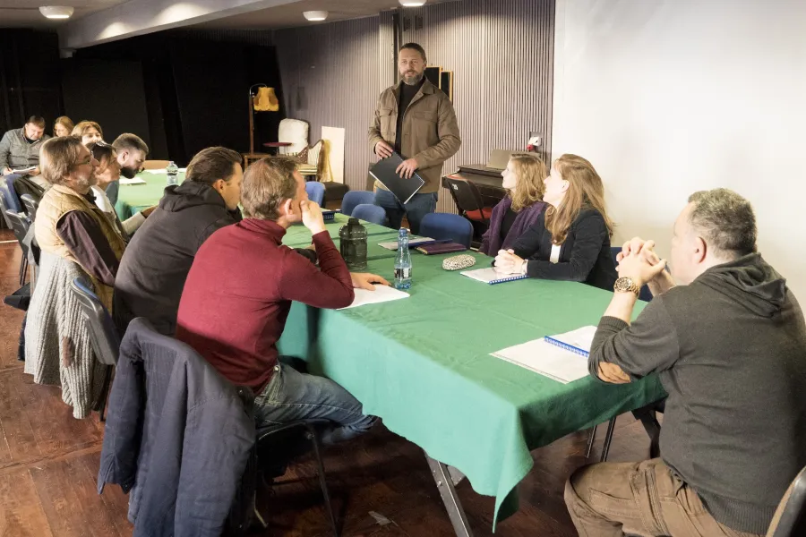 Gwałtu, co się dzieje!, próba stolikowa, fot. Marcin Nowak