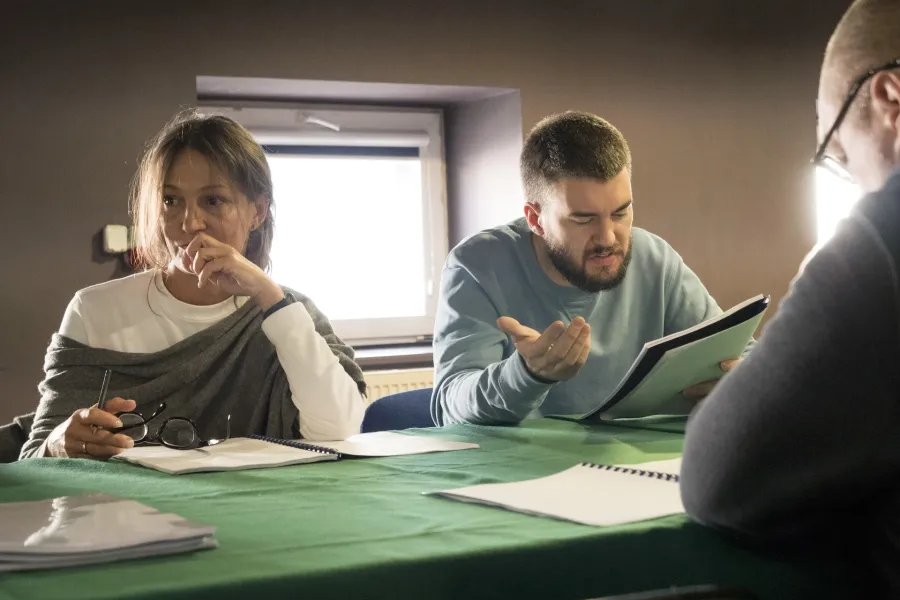 Gwałtu, co się dzieje!, próba stolikowa, fot. Marcin Nowak