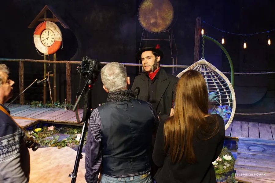 Karol Puciaty, próba medialna spektaklu „Tylko jeden dzień”, fot. Marcin Nowak 