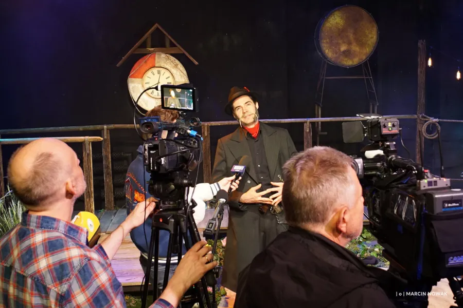Karol Puciaty, próba medialna spektaklu „Tylko jeden dzień”, fot. Marcin Nowak 