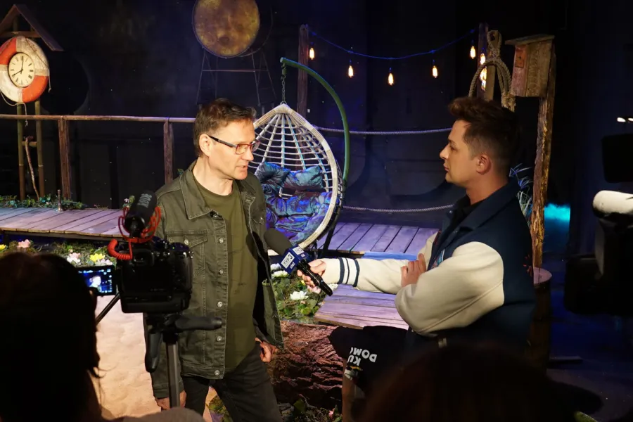 Sebastian Nowicki, próba medialna spektaklu „Tylko jeden dzień”, fot. Marcin Nowak 