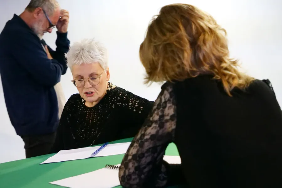 próba do spektaklu Gra w Strindberga, Robert Latusek, Agnieszka Kowalska, Sara Lityńska, fot. Marcin Nowak