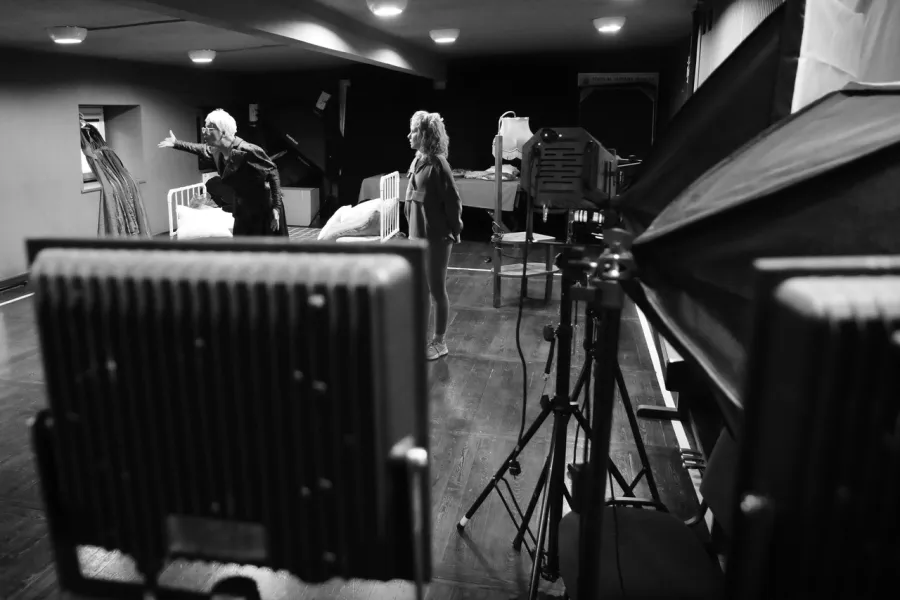 próba spektaklu Gra w Strindberga, fot. Marcin Nowak