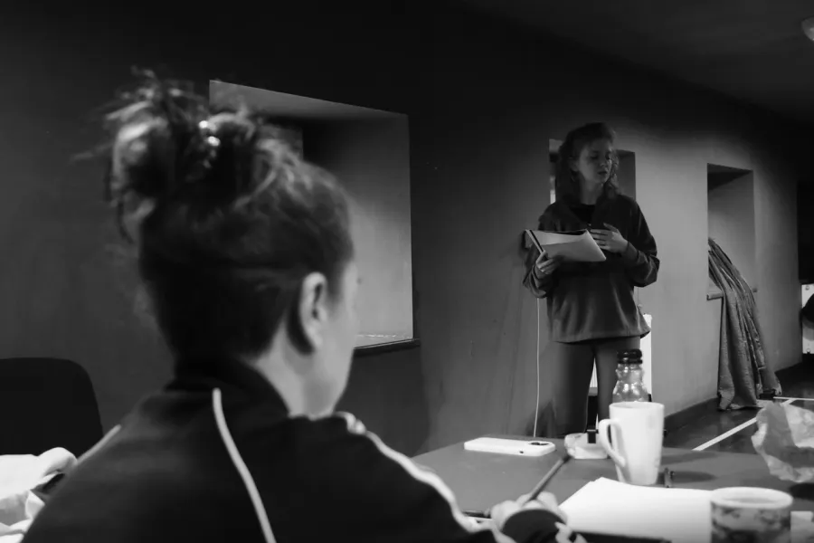 próba spektaklu Gra w Strindberga, fot. Marcin Nowak