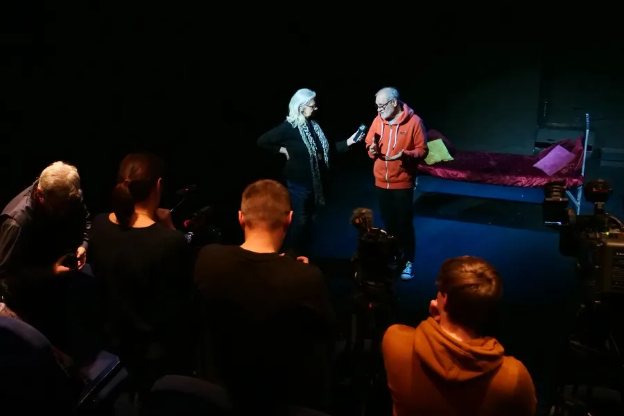 próba medialna spektaklu „Gra w Strindberga", fot. Marcin Nowak