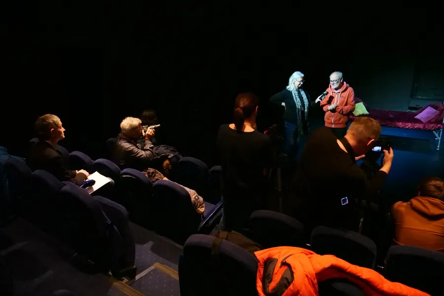 próba medialna spektaklu „Gra w Strindberga", fot. Marcin Nowak