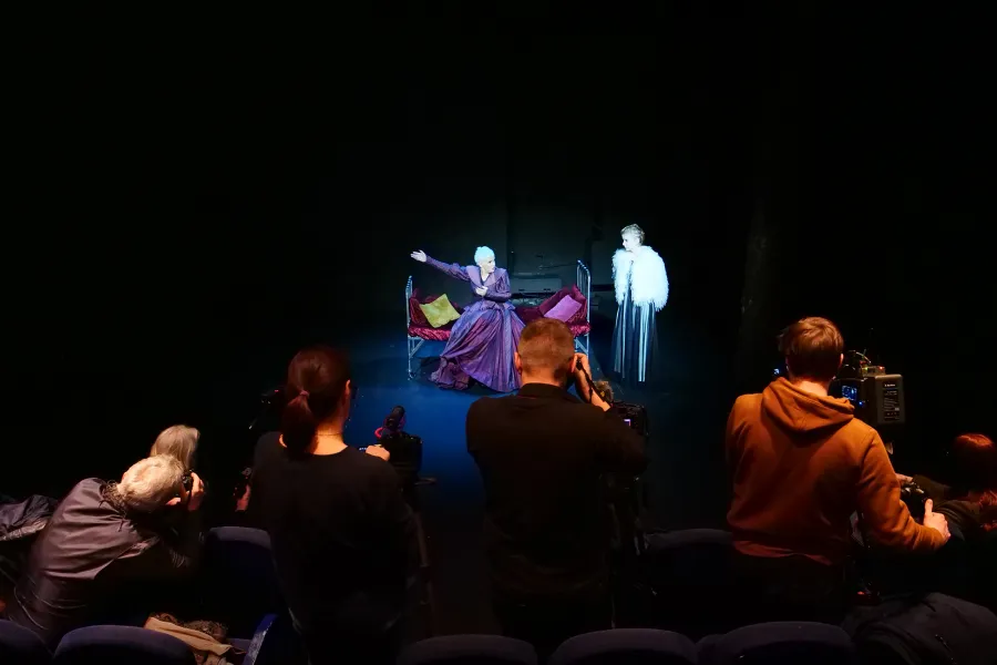 próba medialna spektaklu „Gra w Strindberga", fot. Marcin Nowak