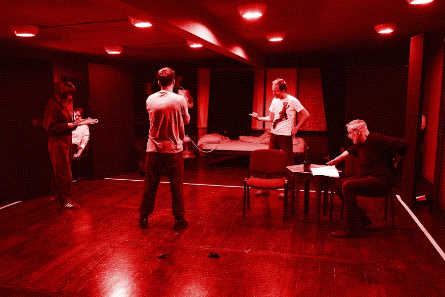 Próba do spektaklu „Morderstwo w hotelu", fot. Marcin Nowak