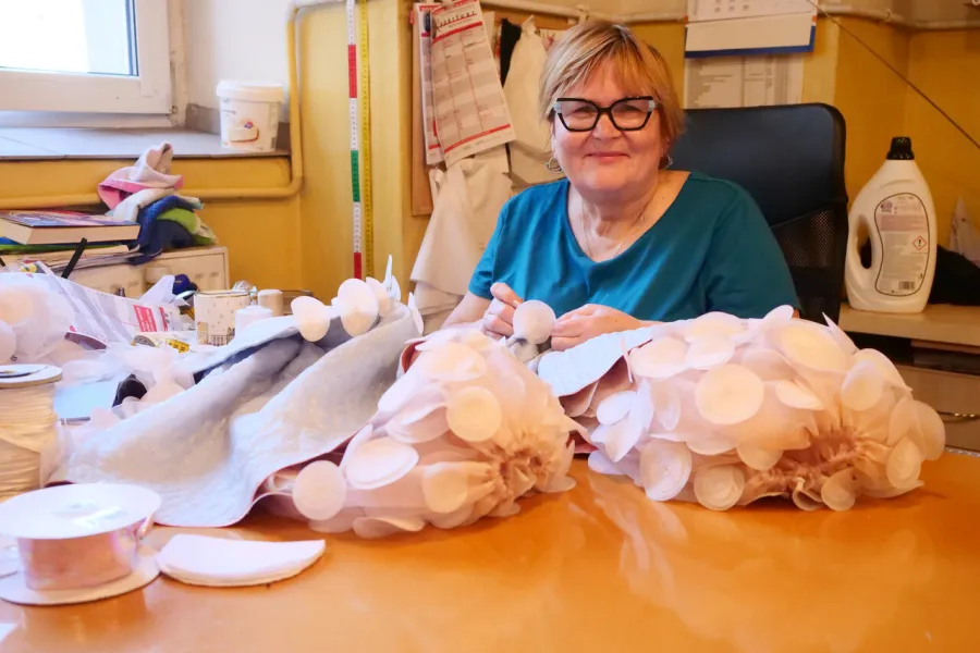 przygotowania do premiery „Świętoszka", pracownia krawiecka, fot. Marcin Nowak